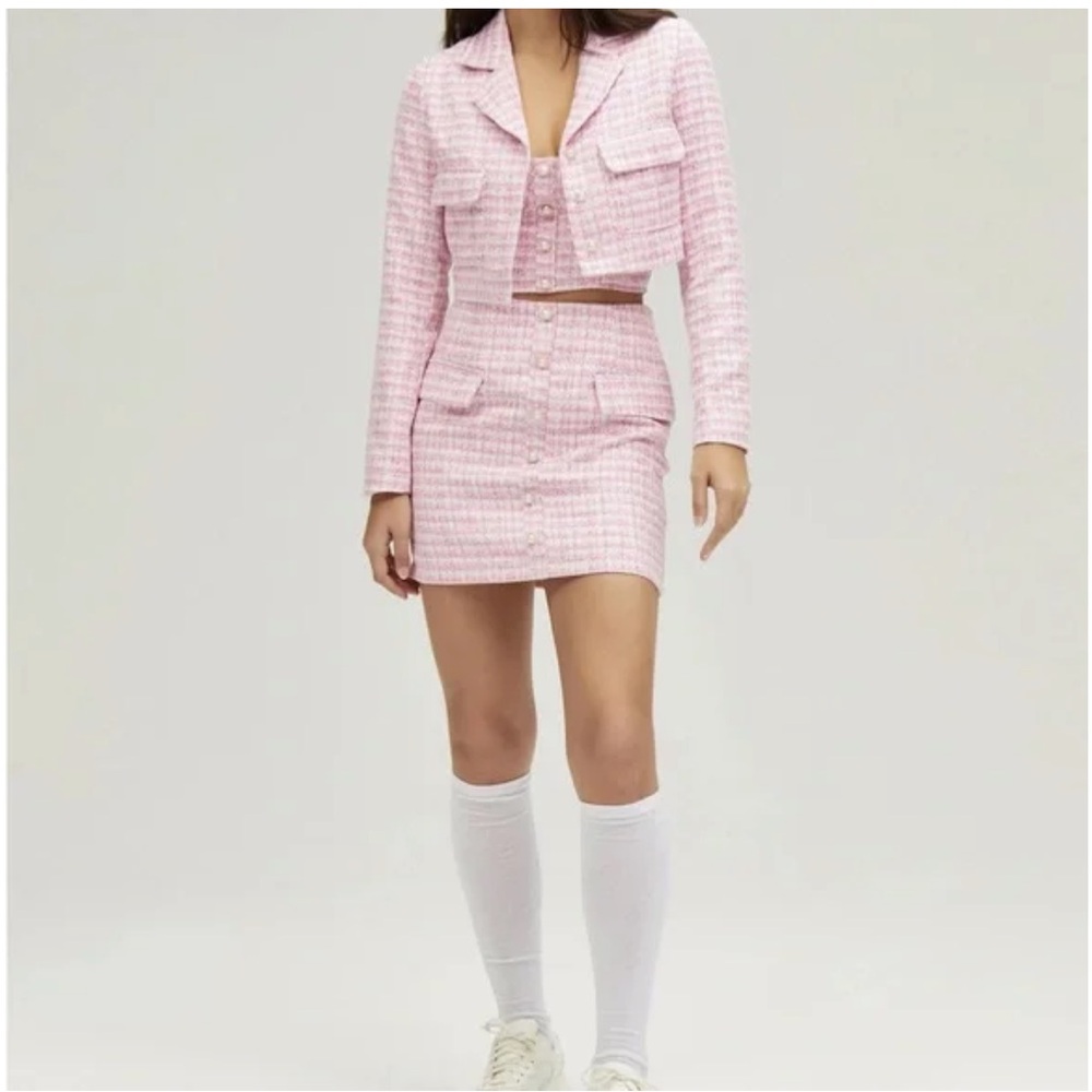 Cider Pink Chanel Like Women’s 3 Piece Suite, NWT, Small